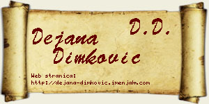 Dejana Dimković vizit kartica